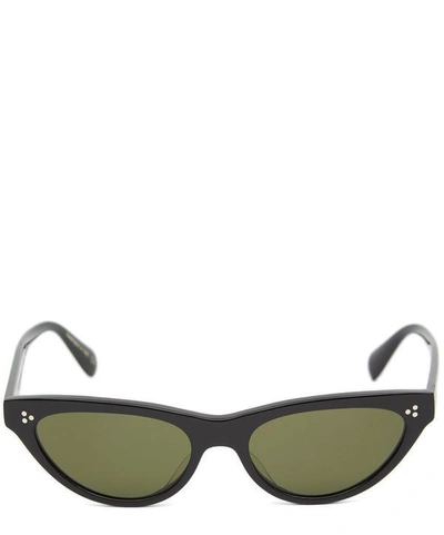 Shop Oliver Peoples Zasia Cat-eye Sunglasses In Black