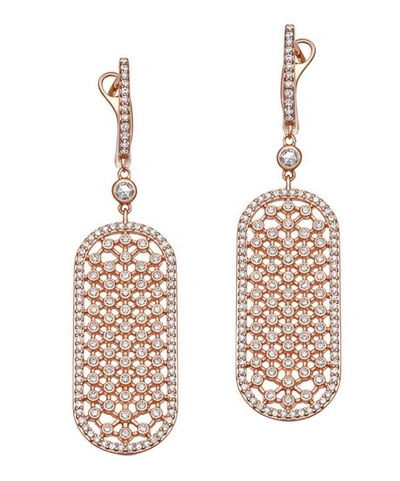 Shop Astley Clarke Rose Gold Icon Nova Large Diamond Drop Earrings