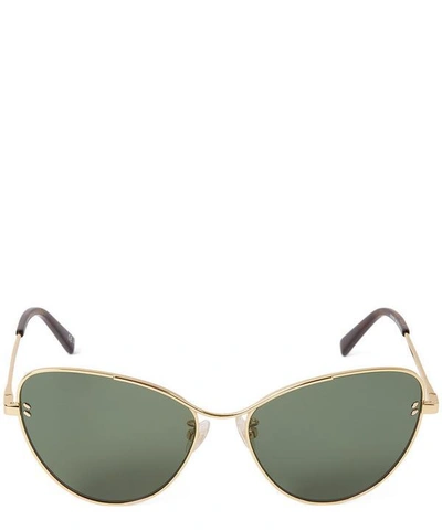 Shop Stella Mccartney Gold-tone Metal Cat-eye Sunglasses