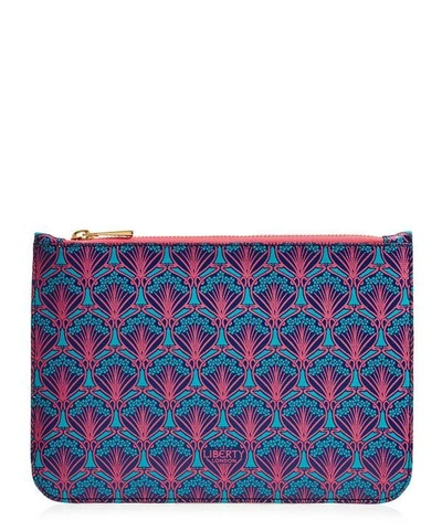 Shop Liberty London Medium Pouch In Iphis Canvas In Blue