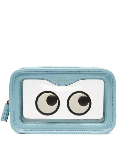 Shop Anya Hindmarch Rainy Day Eyes Makeup Pouch In Blue