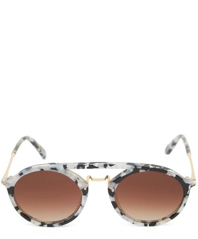 Shop Krewe Gold-plated Marigny Interstellar Sunglasses In White