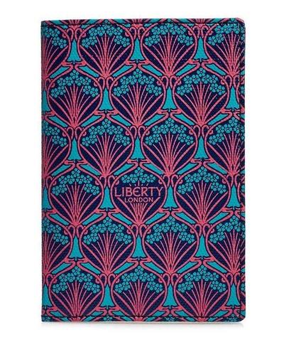 Shop Liberty London Passport Holder In Iphis Canvas In Blue
