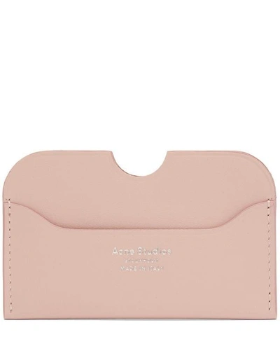 Shop Acne Studios Elma Leather Card Holder In Pink