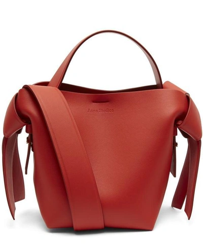 Shop Acne Studios Musubi Mini Cross Body Bag In Red