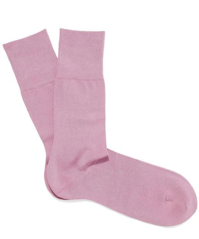 Shop Falke Tiago Cotton-blend Socks In Pink