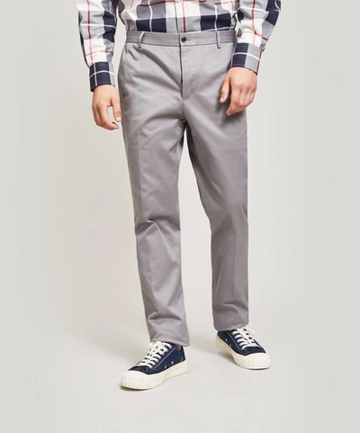 Shop Thom Browne Chino Trousers In Medium Grey