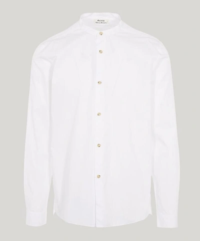 Shop Acne Studios Pine Softpop Grandad Shirt In White