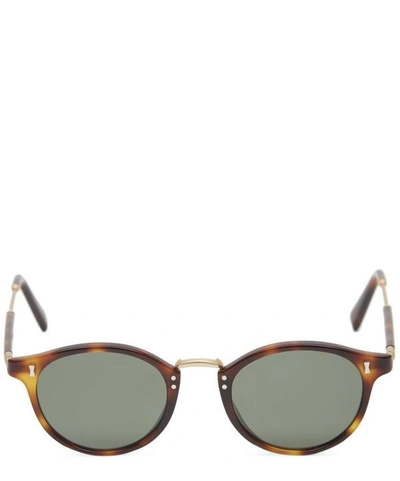 Shop Cubitts Flaxman Round Acetate Sunglasses In Green