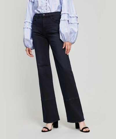 Shop J Brand Joan High-rise Wide Leg Jeans In Spark