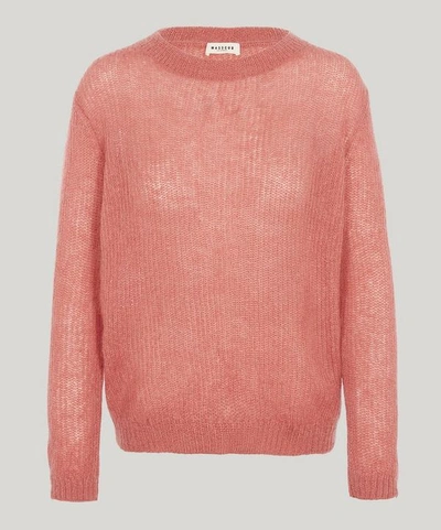 Shop Masscob Flo Knitted Pullover In Pink