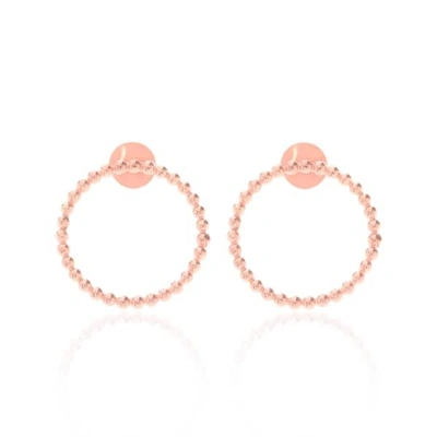 Shop Sharon Mills London Bijou Front Facing Hoops Rose Gold