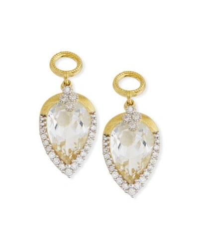 Shop Jude Frances 18k Gold Provence Delicate Topaz Pear Earring Charms