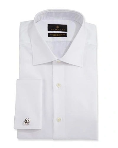 Shop Ike Behar Men's Marcus Twill French-cuff Dress Shirt In White