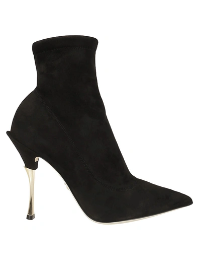 Shop Dolce & Gabbana Pointed Ankle Boots In Black