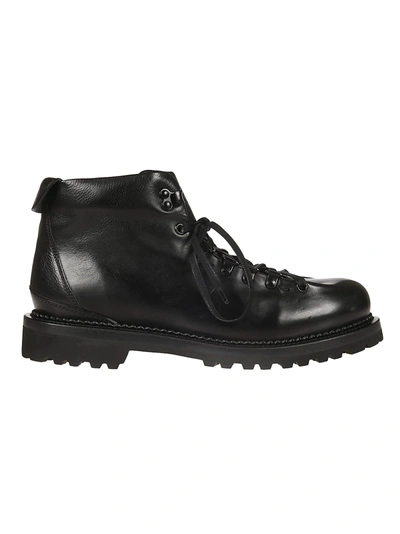 Shop Buttero Classic Laced-up Ankle Boots In Black