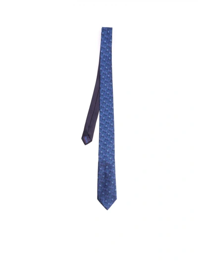 Shop Missoni Wool And Silk Tie In Blue
