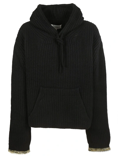 Shop Maison Margiela Contrast Cuffs Sweater In Black