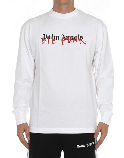 Palm Angels Die Punk Long-sleeve Tee In White | ModeSens
