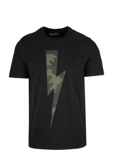 Shop Neil Barrett Lightning Bolt T-shirt In 448