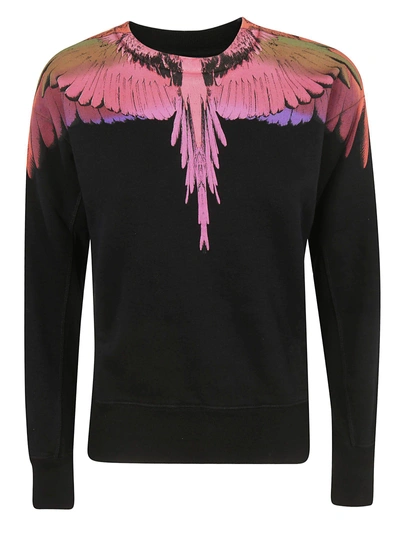 Shop Marcelo Burlon County Of Milan Wings Sweatshirt In Black/multicolor