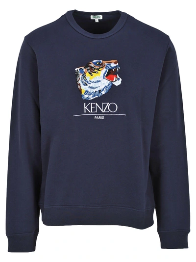 Shop Kenzo Tiger Capsule Tiger Head Sweatshirt In Ink