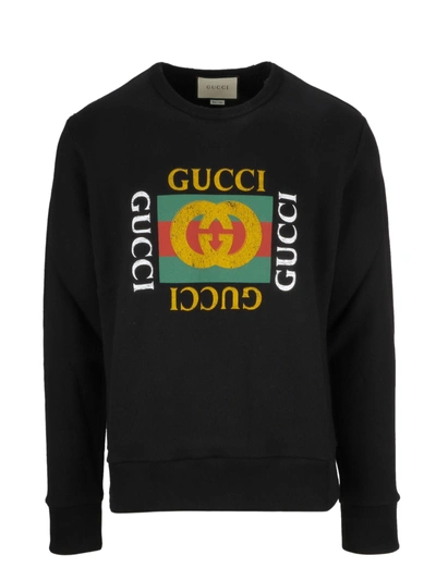 Shop Gucci Logo Sweatshirt In 1015