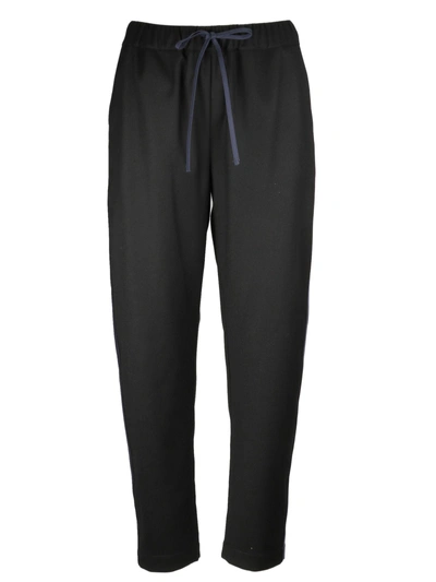 Shop Semicouture Drawstring Track Pants In Nero