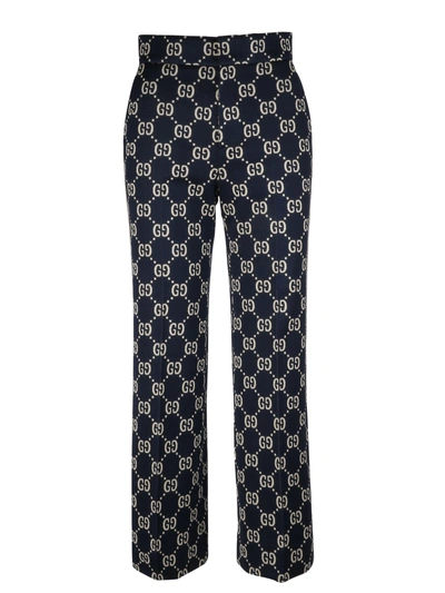 Shop Gucci Jersey Trousers In 4333