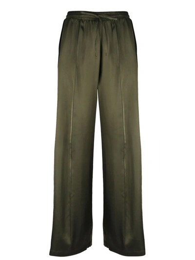 Shop Semicouture Side Stripe Trousers In Oliva