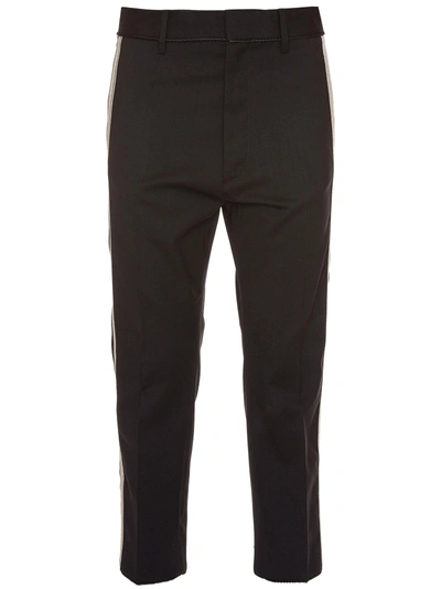 Shop Dsquared2 Black Wool Pants In Nero