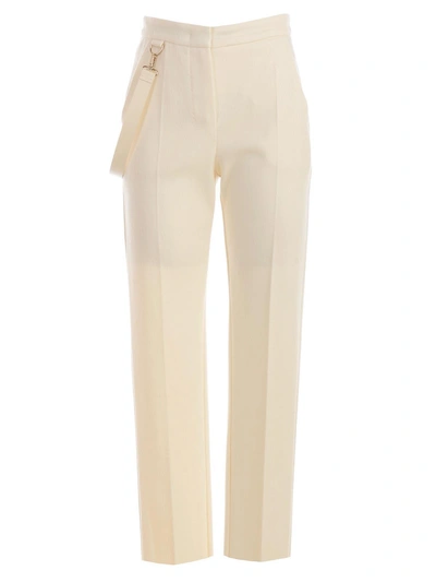 Shop Max Mara High Waisted Trousers In White