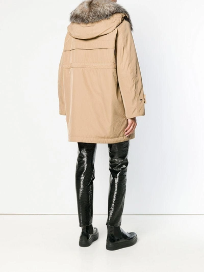 Shop Moncler Lagopede Parka In Neutrals