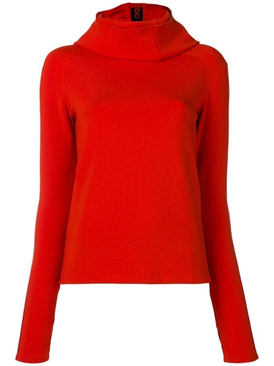 Shop Rabanne Paco  Cowl Neck Sweatshirt - Red