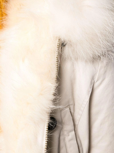 Shop Alessandra Chamonix Classic Fur Lined Parka Coat - Neutrals