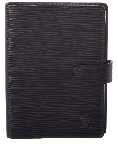 Pre-owned Louis Vuitton Black Epi Leather Agenda Pm In Nocolor