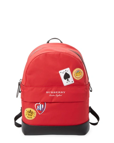 Shop Burberry Patch Backpack In Nocolor