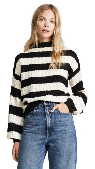 Shop Line & Dot Anna Sweater In Cream/black