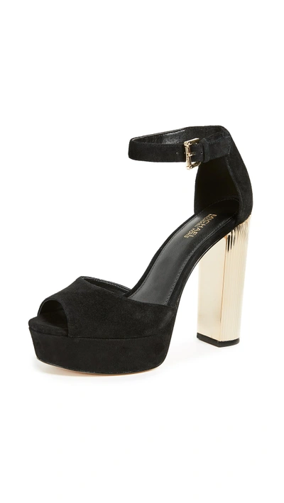 Michael kors paloma suede clearance platform sandal