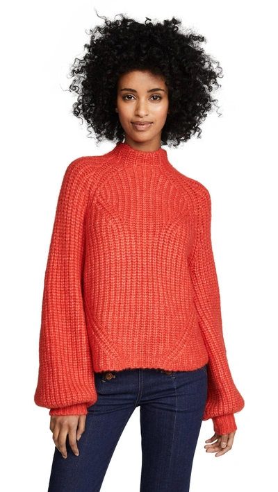 Shop Ulla Johnson Micha Turtleneck In Crimson