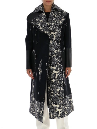 Shop Alexander Mcqueen Pattern Print Coat In Black