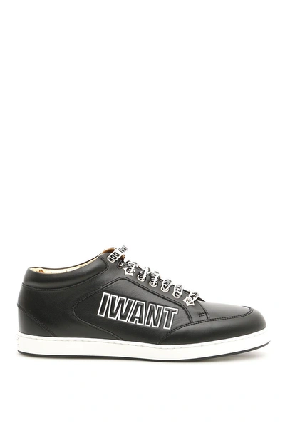 Shop Jimmy Choo Miami Sneakers In Black