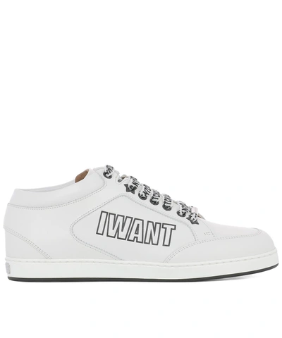 Shop Jimmy Choo Miami Sneakers In White