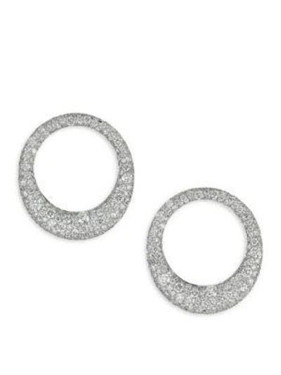 Shop Anita Ko 18k White Gold & Diamonds Galaxy Hoop Earrings