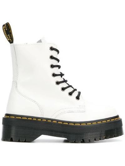 Shop Dr. Martens' Ridged Platform Boots In White