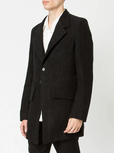 Shop Ann Demeulemeester Oversized Pocket Coat - Black