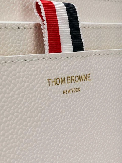 Shop Thom Browne Chain Strap Accordion Clutch In White