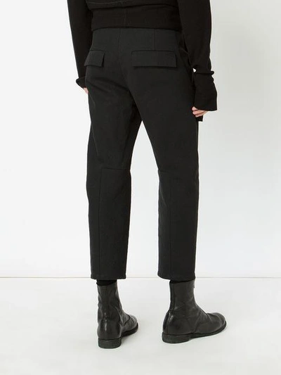 Shop Cedric Jacquemyn Cropped Tailored Trousers In Black