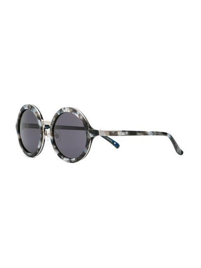 Shop Linda Farrow Gallery Round Framed Sunglasses - Black