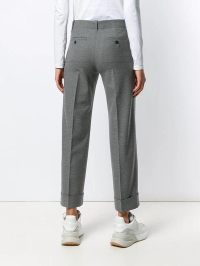 Shop Alberto Biani Turn Up Hem Trousers - Grey